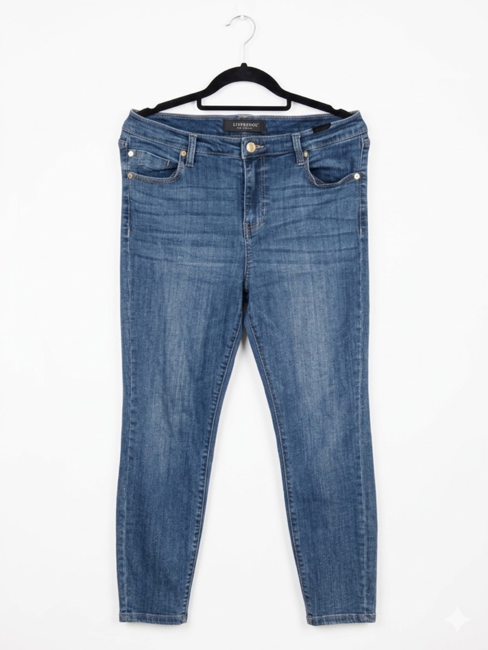 Women’s Short Dark Blue Stretch Skinny Jeans